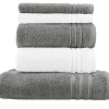 Handtuch-Set Weiß-Anthrazit, 5-teilig  Soft Cotton