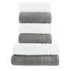 Handtuch-Set Weiß-Anthrazit, 6-teilig Soft Cotton