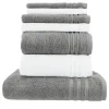Handtuch-Set Weiß-Anthrazit, 7-teilig Soft Cotton