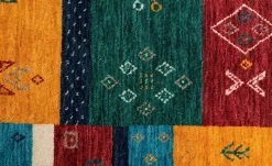 Handweber Panguni | Kamelgelb, mehrfarbig, 140x200 cm