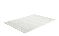 Handwebteppich Taching | 80x150 cm, Creme, Hellgrau