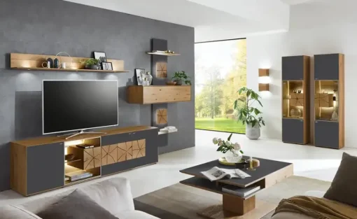 HARTMANN Couchtisch Caya | Eiche, Anthrazit | Höffner