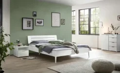 HASENA Massivbettgestell Buche Busseto | 140 cm, Weiß