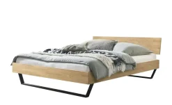 HASENA Massivholz-Bettgestell Asti | Eiche, Anthrazit, 140 cm