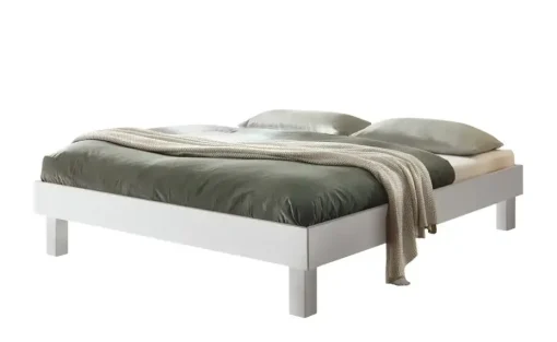 HASENA Massivholz-Bettgestell Rapallo | Buche, Weiß, 140 cm