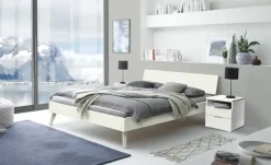 HASENA Massivholz-Bettgestell Ancona | Buche, Weiß, 140 cm