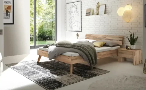 HASENA Massivholz-Bettgestell Ortona | Kernbuche, 140 cm