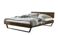 HASENA Massivholz-Bettgestell Asti | Nussbaum, Anthrazit, 140 cm