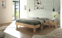 HASENA Massivholz-Bettgestell Rapallo | Eiche, 140 cm