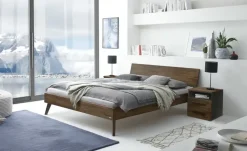 HASENA Massivholz-Bettgestell Ancona | Nussbaum, 140 cm