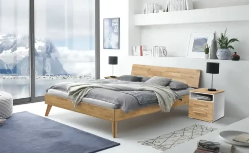 HASENA Massivholz-Bettgestell Ancona | Kernbuche, 140 cm