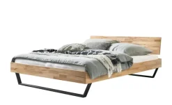 HASENA Massivholz-Bettgestell Asti | Kernbuche, Anthrazit, 140 cm