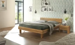 HASENA Massivholz-Bettgestell Forti | 140 cm, Wildeiche