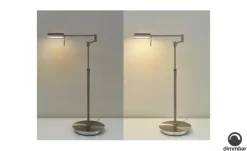 HELL-höllisch gutes Licht Bridge-Tischleuchte 1-flammig Nickel matt | matt, silberfarben