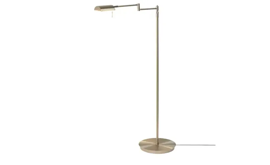 HELL-höllisch gutes Licht Bridge-Stehleuchte 1-flammig Nickel matt | matt, silberfarben