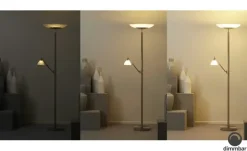 HELL-höllisch gutes Licht LED-Deckenfluter, 2-flammig, Nickel-matt | edelstahlfarben, glänzend, matt