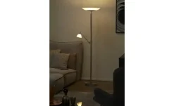 HELL-höllisch gutes Licht LED-Deckenfluter, 2-flammig, Nickel-matt | edelstahlfarben, glänzend, matt