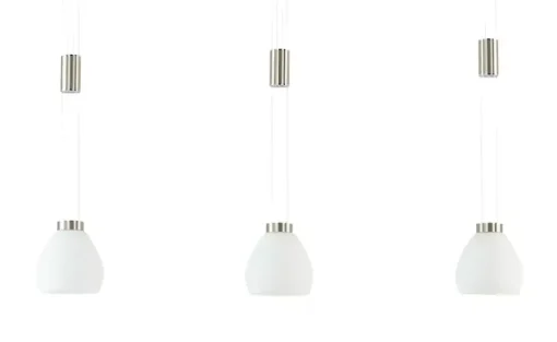 HELL-höllisch gutes Licht LED-Pendelleuchte, 3-flammig, Nickel-matt | edelstahlfarben, matt