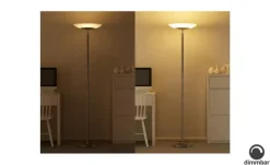 HELL-höllisch gutes Licht LED-Deckenfluter, 1-flammig, Nickel-matt