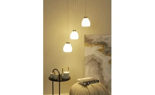 HELL-höllisch gutes Licht LED-Pendelleuchte, 3-flammig, Rondell, Nickel-matt | edelstahlfarben, matt