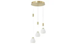 HELL-höllisch gutes Licht LED-Pendelleuchte, 3-flammig, Rondell, messing | messingfarben, matt