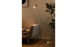 HELL-höllisch gutes Licht LED-Stehleuchte, 1-flammig, Nickel-matt | edelstahlfarben, matt