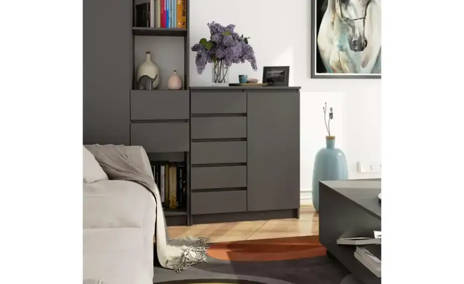 Highboard 80 cm breit Kuran | Graphit | Möbel Höffner