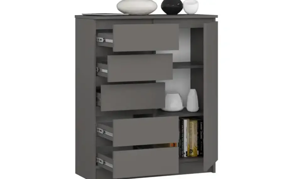 Highboard 80 cm breit Kuran | Graphit | Möbel Höffner