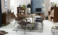 Highboard aus Massivholz Calatria | Akazie, Braun