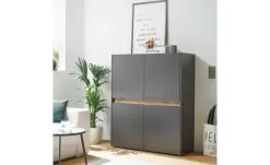Highboard Cande | Anthrazit, Eiche (Nachbildung)