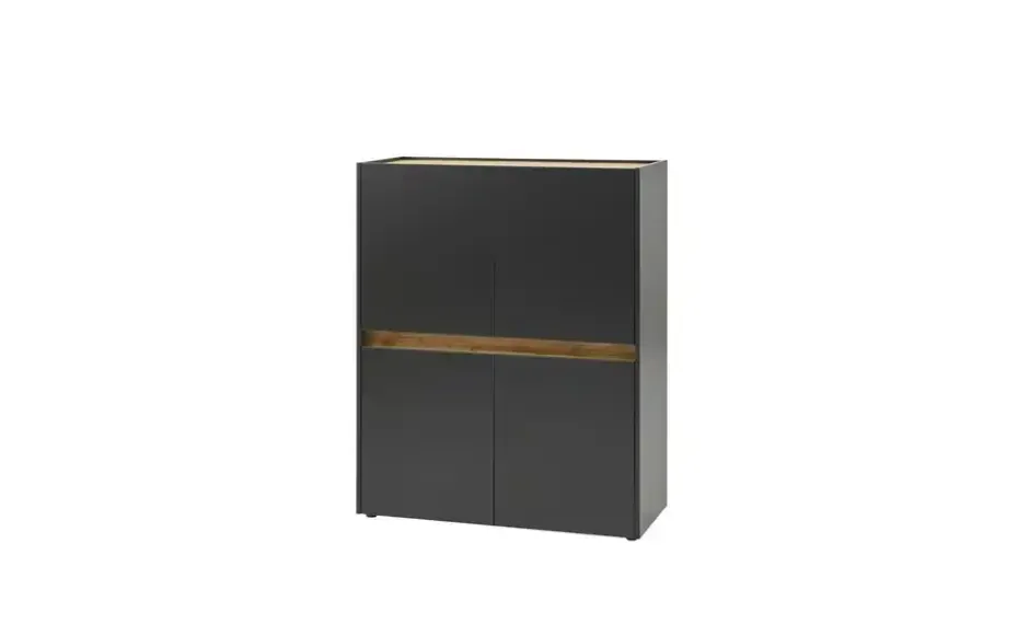 Highboard Cande | Anthrazit, Eiche (Nachbildung)