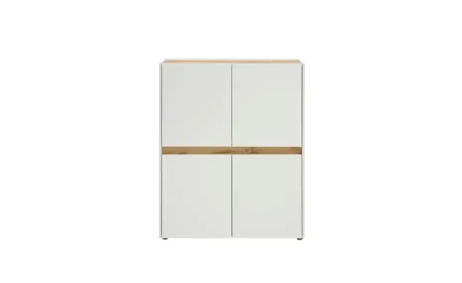 Highboard Cande | Weiß, Eiche (Nachbildung) | Höffner