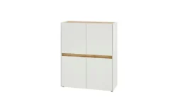 Highboard Cande | Weiß, Eiche (Nachbildung) | Höffner