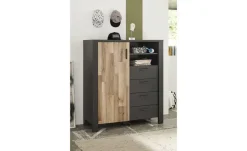 Highboard Dallas | Eiche (Nachbildung), Graphit