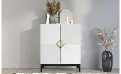 Highboard Dami | Weiß, Schwarz | Möbel Höffner