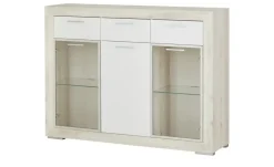 Highboard Fiesta | Eiche (Nachbildung), Weiß | Höffner