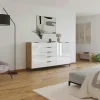 Highboard Flipp | Graphit, Weiß, Eiche Artisan (Nachbildung)