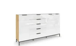 Highboard Flipp | Graphit, Weiß, Eiche Artisan (Nachbildung)