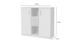 Highboard Joker | Weiß, Betonoptik | Möbel Höffner