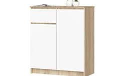 Highboard Kuran | Eiche Sonoma (Nachbildung), Weiß