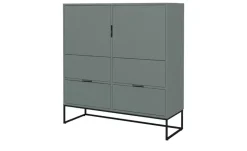 Highboard Linera | Grün, matt | Möbel Höffner