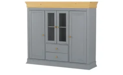 Highboard Massivholz Bornholm | Grau, antik, Kiefer