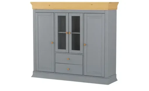 Highboard Massivholz Bornholm | Grau, antik, Kiefer