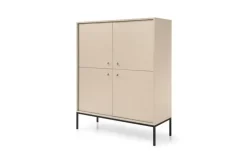 Highboard Molly | Beige, Schwarz | Möbel Höffner