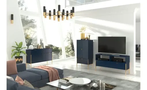Highboard Polka | Marineblau | Möbel Höffner