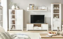 Highboard Toneo | Eiche (Nachbildung), Weiß | Höffner