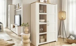 Highboard Toneo | Eiche (Nachbildung), Weiß | Höffner