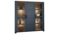 Highboard Toneo | Eiche (Nachbildung), Dunkelblau