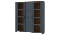Highboard Toneo | Eiche (Nachbildung), Dunkelblau