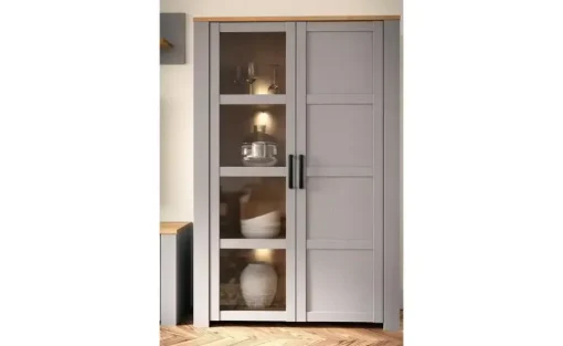 Highboard Toneo | Eiche (Nachbildung), Grau | Höffner